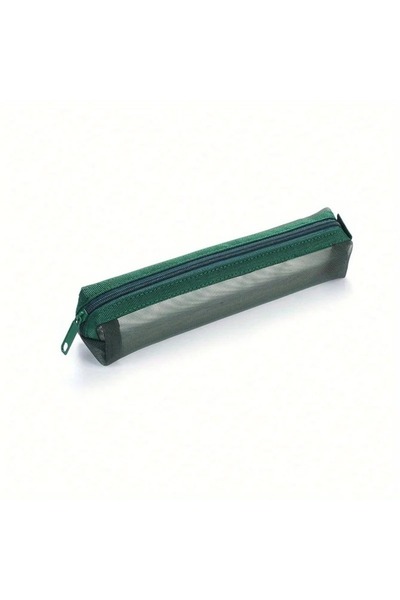 choice2 1pc-green 1PC Mini Mesh Yarn Pen Bag Portable Multifunction Pencil Bo...