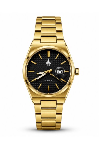 WATCHOFROYAL Vortex Gold Black Steel Wrist Watch