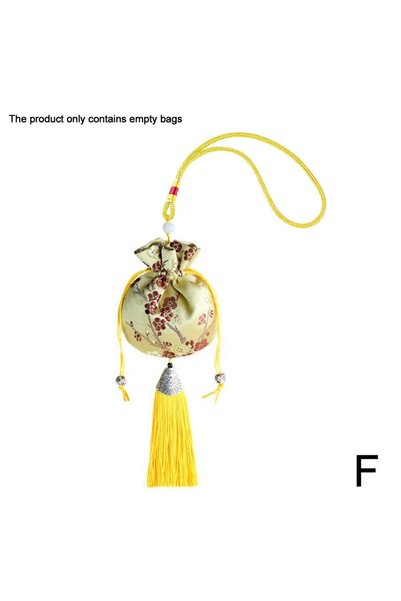 Choice yellow Empty Bag Chinese Style Jewelry Storage Handmade Vintage Tassel...