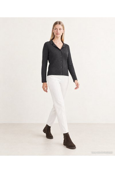 Yargıcı Regular Shirt Collar Long Sleeve Cardigan