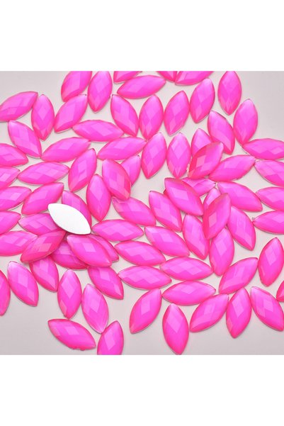 Choice4 Neon Rose JUNAO 7*15mm Neon Yellow Color Flatback Decoration Rhinesto...