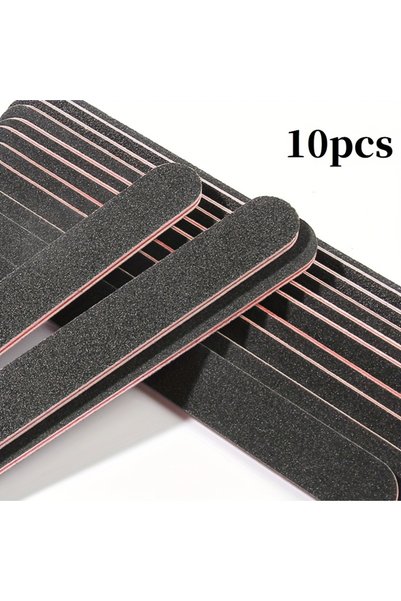 Choice 10pcs 5/10/20pcs Professional Double-Sided Nail File Set,Black Matte B...