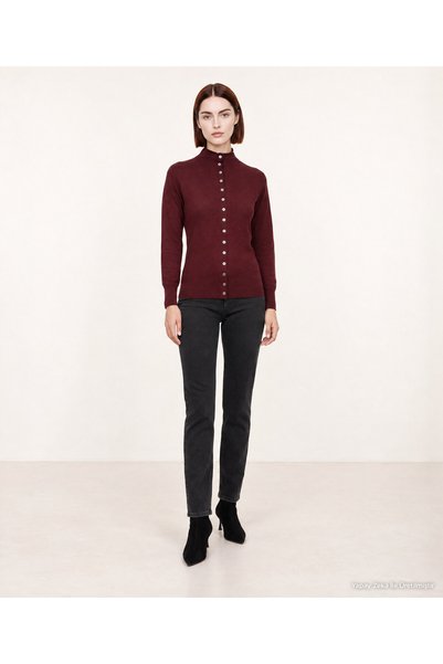 Yargıcı Regular Stand Collar Long Sleeve Sweater