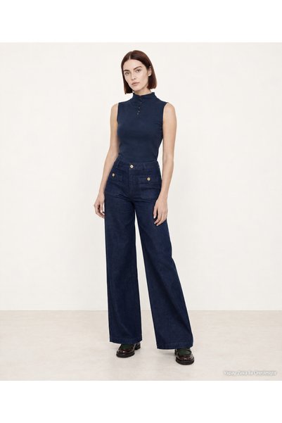 Yargıcı Denim Wide Low Waist Pants