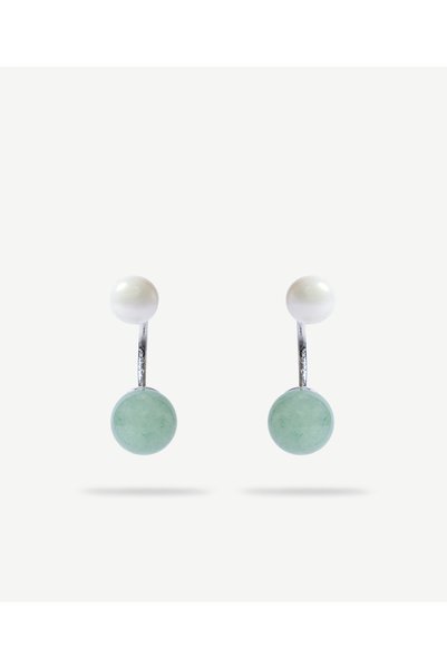 Yargıcı Pearl and Quartz Stone Earrings