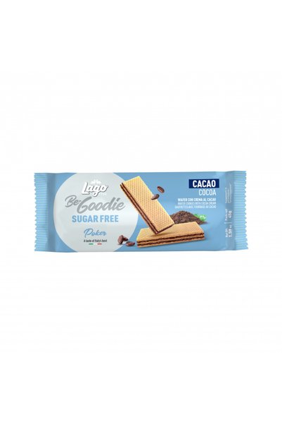 LAGO Biscuiți cu cremă de cacao fără zahăr, 45g