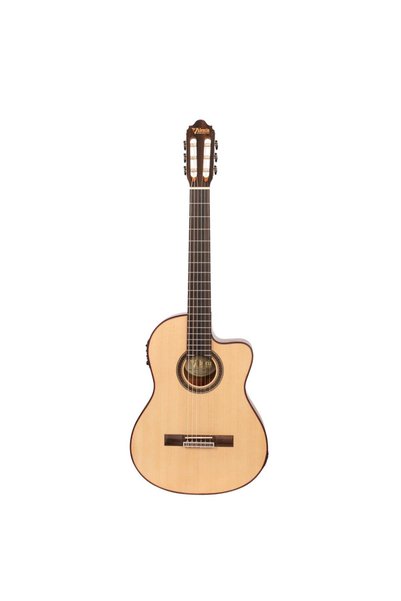 VALENCIA VC704CE Elektro Klasik Gitar - Masif Sedir Kapak (İleri Seviye) | Masif Sedir (Solid Cedar) Kapak, Cutaway Gövde, Profesyonel Preamp Sistemi ve Sıcak Ton Karakteri