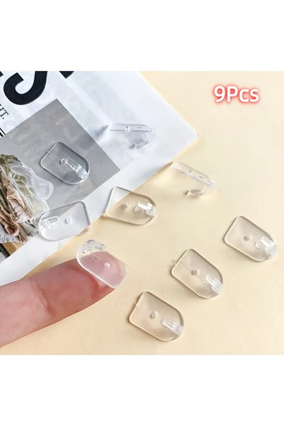 Choice Clear 9pcs Mini Hooks, Necklace Hooks Jewelry Hooks, Mini Multi-Purpos...