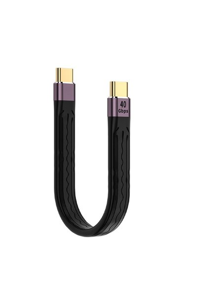 silabor Type-C To Type-C 40 GBPS 8K Kablo 240W Pd Hızlı Data Kablosu C-19 10 Cm