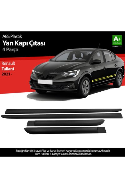 S Dizayn S-Dizayn Renault Taliant ile Uyumlu ABS Plastik Yan Kapı Koruma Çıta...
