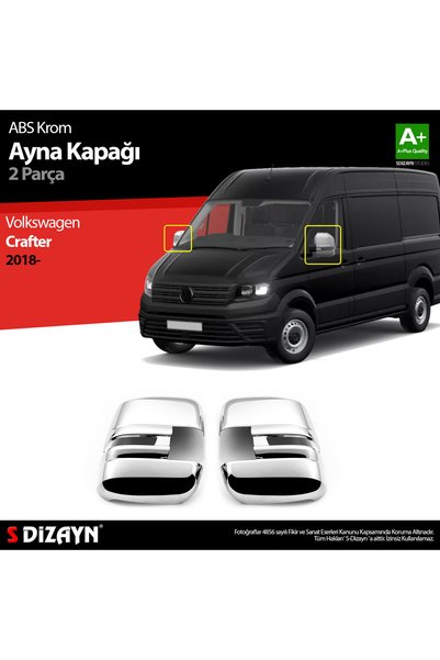 S Dizayn S-Dizayn VW Crafter ile Uyumlu Abs Krom Ayna Kapağı 2 Prç. 2018 Üzeri