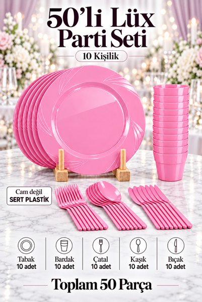 Ezu Home 50-Piece Luxury Hard Plastic Party Birthday Presentation Invitation ...