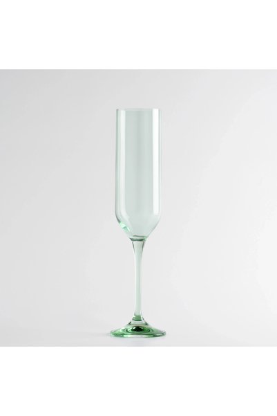 Qua Home Sunset Kristal Şampanya Kadehi Yeşil 200 cc