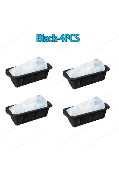 Choice10 Black-4PCS 1-10PCS Extra Large Silicone Ice Cube Molds Cold Bath Ice...