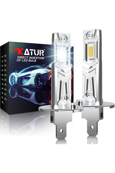 Choice لمبات H1 LED بيضاء من كاتور قطعتين H1 LED فائقة السطوع عالية الشعاع H1...