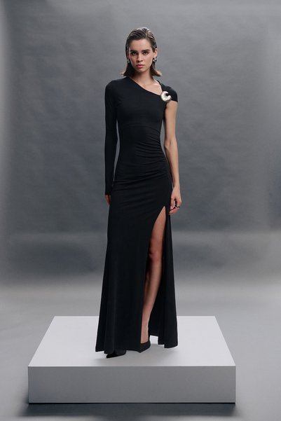 VATKALI Μάξι φόρεμα με λεπτομέρειες αξεσουάρ - Exclusive Collection
