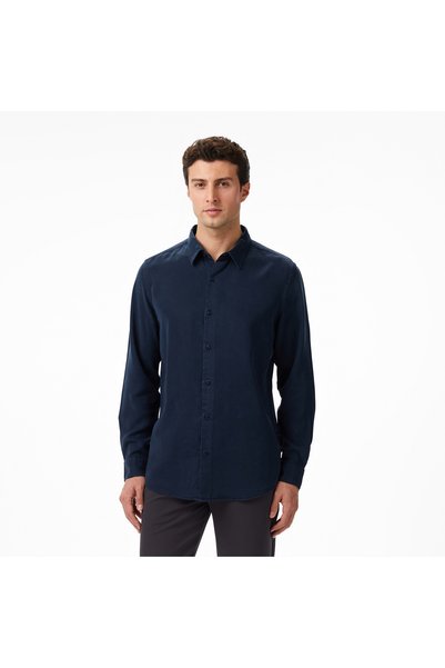Nautica Erkek Lacivert Classic Fit Gömlek