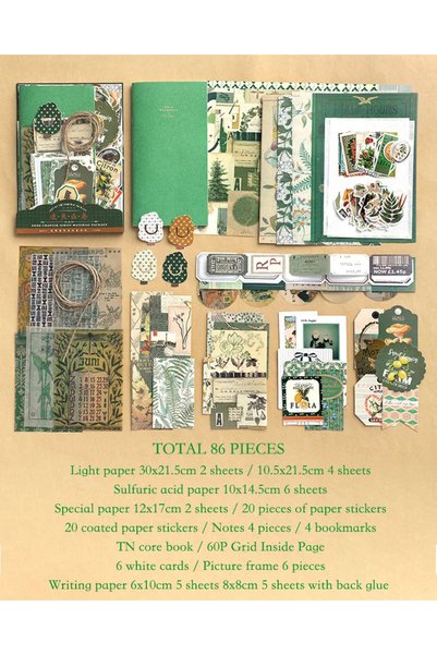 Choice1 B Journamm 86pcs/pack DIY Scrapbooking Pack Collage Junk Journal Deco...