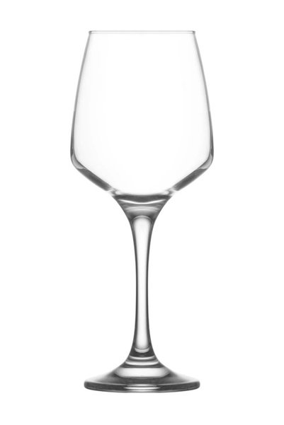 LAV Lal Cam Goblet 6'lı 400 ml Ayaklı (Şarap Kadehi, Kokteyl Bardağı)