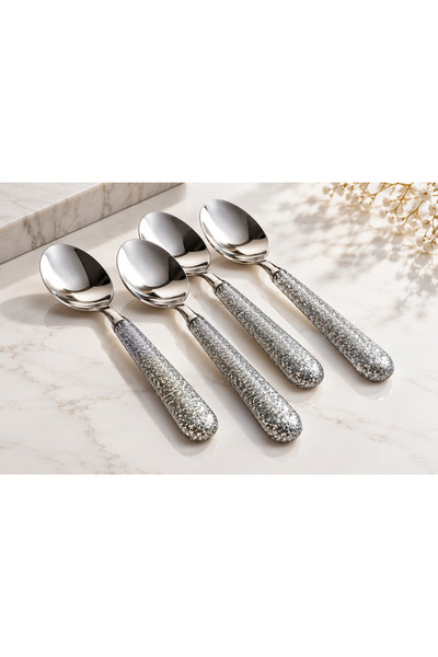 Amefa Set 4 Linguri Sparkle Silver – Mâner Sclipitor Argintiu