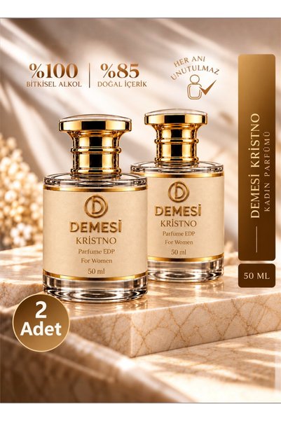 DEMESİ KRİSTNO Kalıcı Yüksek Yayılım 50 ML EDP Kadın Parfümü 2 Li Set