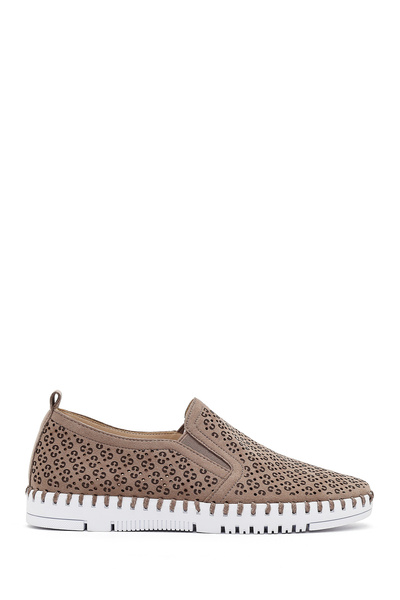 Derimod Women's Mink Patterned Fabric Comfort Shoes 26Pfe470310