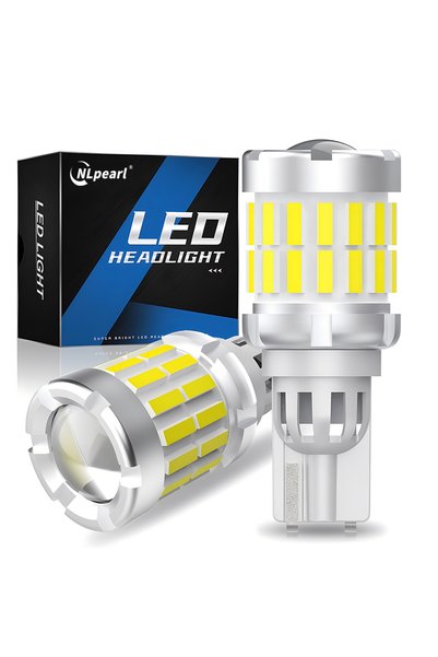 Choice T15 قطعتان 6000K أبيض NLpearl قطعتان T15 LED مصباح W16W LED Canbus بدو...