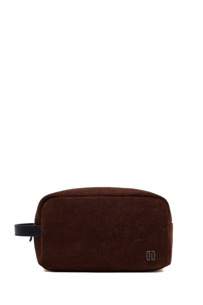 Derimod Men's Brown Suede Mini Handbag 26Sbd30216F