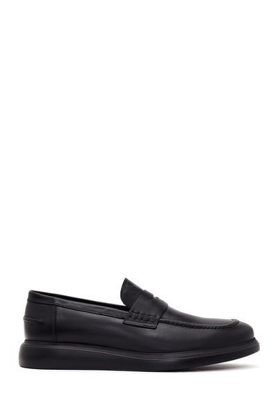 Derimod Men's Black Leather Casual Loafer Wm800002Dv