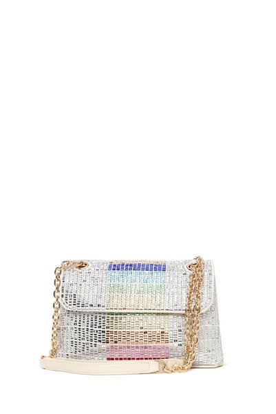Derimod Women's Multicolored Stone Chain Strap Evening Dress Bag 26Sbd2507Ts