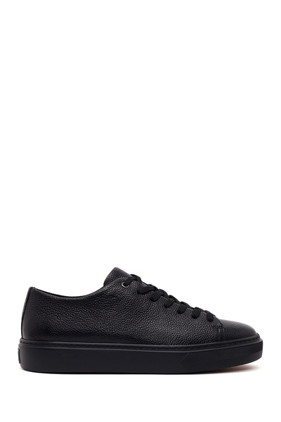 Derimod Men's Black Lace-Up Leather Sneaker WM740020DF