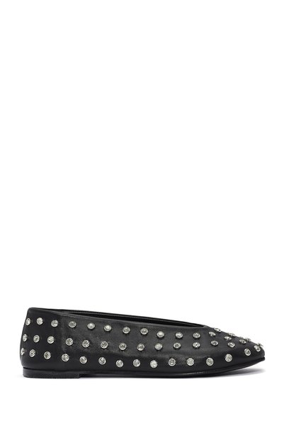 Derimod Pantofi de damă Black Stone, balerini din piele 26PFD220218