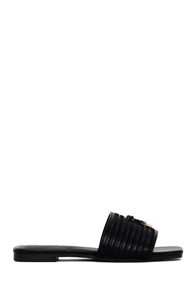 Derimod Negru pentru femei cu model papuci 26SFE480014