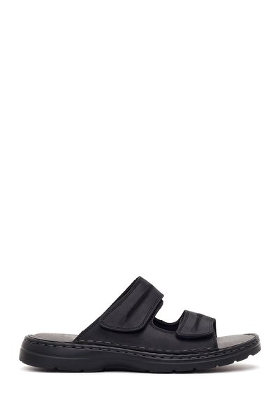 Derimod Men's Black Banded Leather Slippers 26Sfd694218