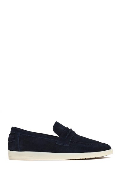 Derimod Loafer din piele de căprioară albastru marin pentru bărbați 26SFD680910