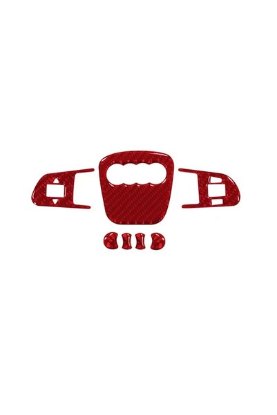 Choice red type C 1SET Car Steering Wheel Ring Trim Carbon Fiber Sticker Cove...