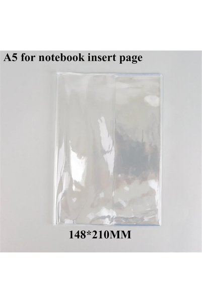 Choice غلاف واقٍ شفاف مقاوم للماء من مادة PVC لدفتر الملاحظات A6 و A5، دفتر ا...