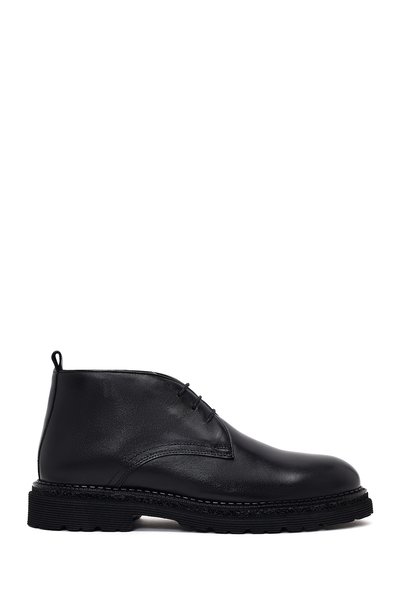 Derimod Men's Black Lace-Up Leather Casual Boots Wm843001Dv