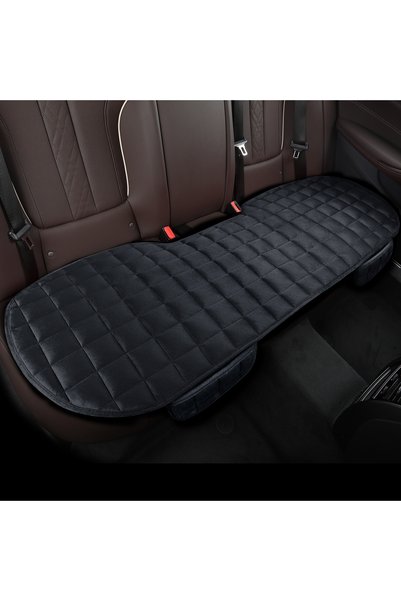 Choice black 1 piece of plaid embroidered short pile without backrest, warm a...