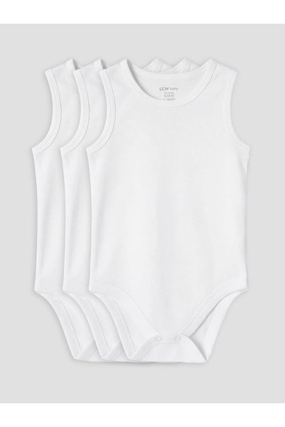 LC Waikiki Crew Neck Baby Girl Snapback Bodysuit 3-Piece Set (S6)