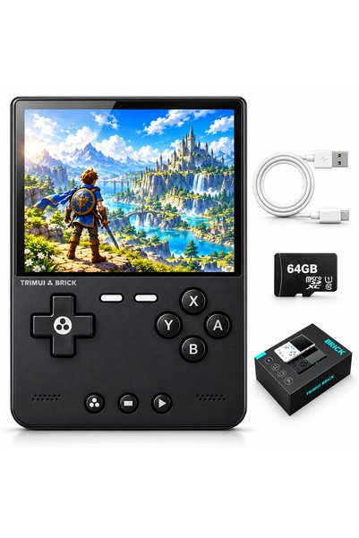 PRODYS Consola Jocuri Portabila, TRIMUI Brick, Wi-Fi, Bluetooth, 64 GB, Jocua...