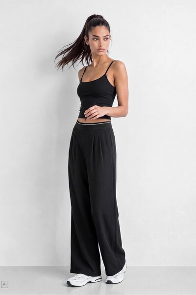 Stradivarius Lastikli bel palazzo jogger pantolon