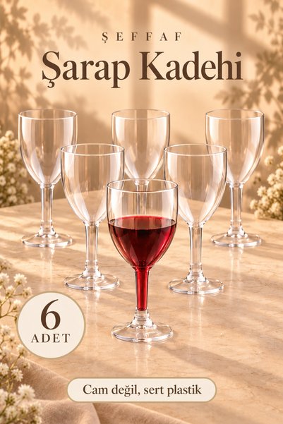 Ezupack 6'lı PLASTİK Şeffaf Bride To Be Partisi Kadeh Şarap Bardağı Bekarlığa Veda Düğün, Parti, Davet