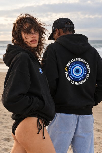 The Champ Clothing سويت شيرت هودي كبير الحجم للجنسين مطبوع عليه نازار بونجو ب...