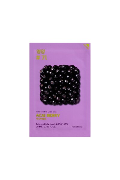 Holika Holika Pure Mask Sheet Acaiberry - Face Mask with Acai Fruit