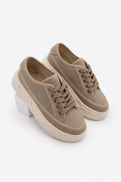 Marjin Damen-Sneaker mit hoher, dicker, gemusterter, ultraleichter Sohle und ...