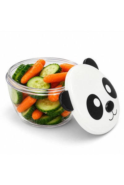 CROFTON Recipient pentru gustări Panda Kids – 232 ml, capac etanș, cutie pent...