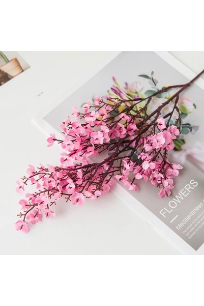 Choice Pink Pink Fake Cherry Blossoms & Gypsophila (Artificial Plants) - For ...