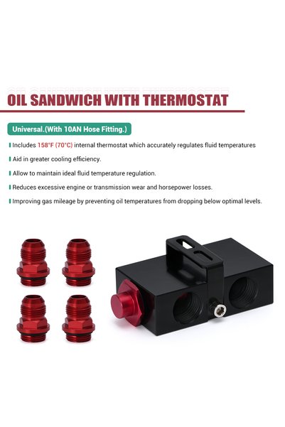 Choice Oil Cooler Thermostat Sandwich Plate Filter Engine Transmission Oil Co...