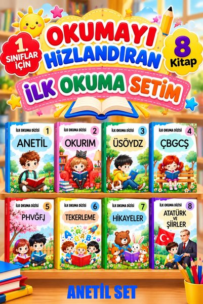 GÖNÜL YAYINCILIK 1. Sınıf Anetil Ilk Okuma Seti (8 KİTAP)